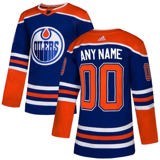 Edmonton Oilers Custom Alternate Adidas Authentic 2018-19 NHL Jersey