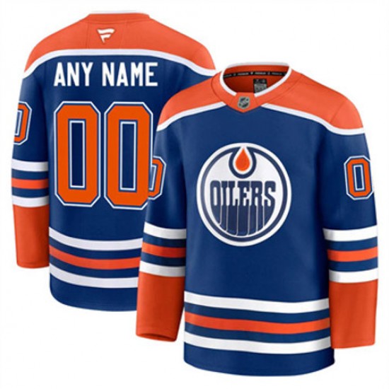 Edmonton Oilers Custom Fanatics 2024-2025 Home Blue NHL Jersey Authentic