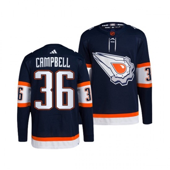 Edmonton Oilers JACK CAMPBELL 36 Adidas 2022-2023 Reverse Retro Navy NHL Jersey Authentic