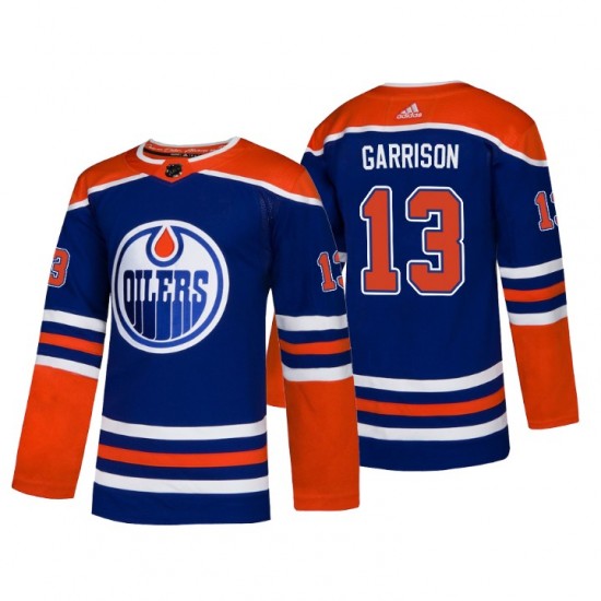 Edmonton Oilers Jason Garrison 13 Alternate Adidas Authentic 2018-19 NHL Jersey