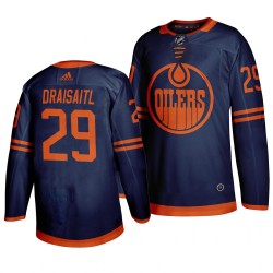 Edmonton Oilers Leon Draisaitl 29 Adidas 2019-20 Authentic Blue NHL Jersey