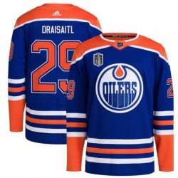 Edmonton Oilers Leon Draisaitl 29 Adidas 2024 Stanley Cup NHL Jersey Authentic