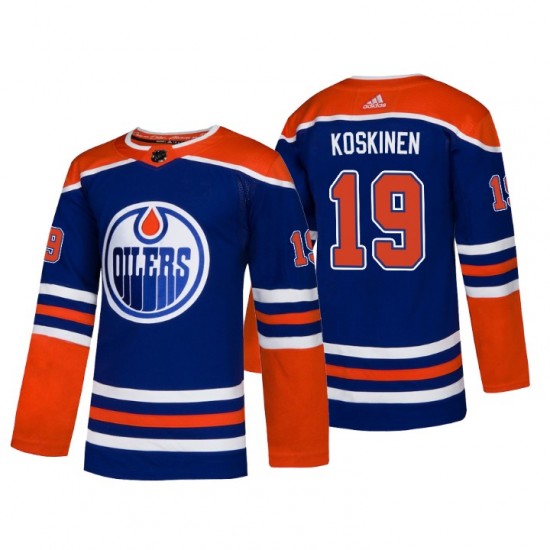 Edmonton Oilers Mikko Koskinen 19 Alternate Adidas Authentic 2018-19 NHL Jersey