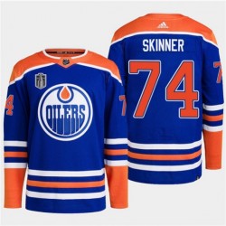 Edmonton Oilers Skinner 74 Adidas 2024 Stanley Cup NHL Jersey Authentic
