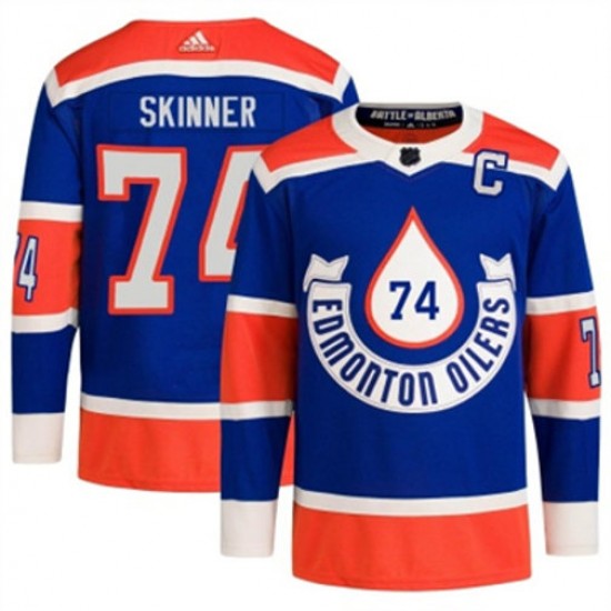 Edmonton Oilers Stuart Skinner 74 Adidas 2023 Heritage Classic Primegreen NHL Jersey Authentic