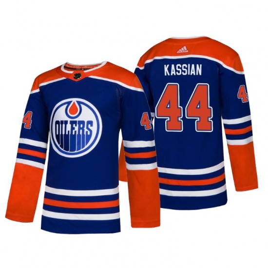 Edmonton Oilers Zack Kassian 44 Alternate Adidas Authentic 2018-19 NHL Jersey