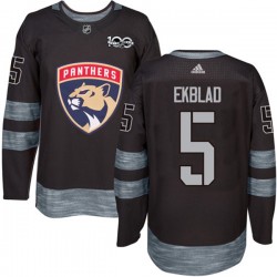 Florida Panthers Aaron Ekblad 5 1917-2017 100th Anniversary Adidas Black NHL Jersey Authentic