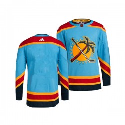 Florida Panthers Blank Adidas 2022 Reverse Retro Blue NHL Jersey Authentic