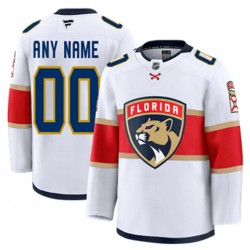 Florida Panthers Custom Fanatics 2024-2025 Away White NHL Jersey Authentic