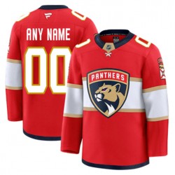 Florida Panthers Custom Fanatics 2024-2025 Home Red NHL Jersey Authentic