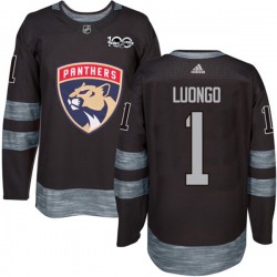 Florida Panthers Roberto Luongo 1 1917-2017 100th Anniversary Adidas Black NHL Jersey Authentic