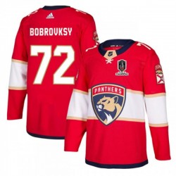 Florida Panthers Sergei Bobrovsky 72 Adidas 2024 Stanley Cup Champions NHL Jersey Authentic