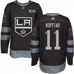 Los Angeles Kings Anze Kopitar 11 1917-2017 100th Anniversary Adidas Black NHL Jersey Authentic