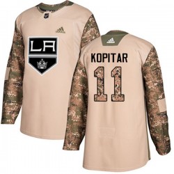 Los Angeles Kings Anze Kopitar 11 2017-18 Adidas Camo Veterans Day Practice NHL Jersey Authentic