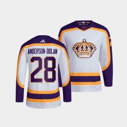 Los Angeles Kings Jaret Anderson-Dolan 28 Adidas 2022 Reverse Retro White NHL Jersey Authentic