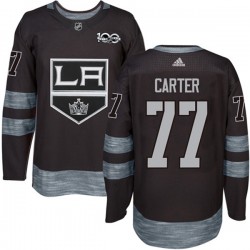Los Angeles Kings Jeff Carter 77 1917-2017 100th Anniversary Adidas Black NHL Jersey Authentic