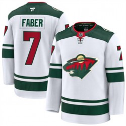 Minnesota Wild Brock Faber 7 Fanatics 2024-2025 Away White NHL Jersey Authentic
