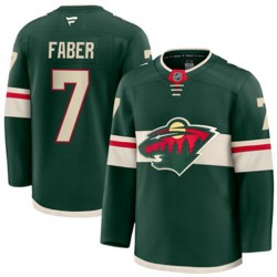 Minnesota Wild Brock Faber 7 Fanatics 2024-2025 Home NHL Jersey Authentic