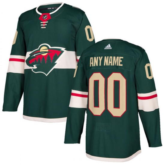 Minnesota Wild Custom 2017-18 Adidas Green NHL Jersey Authentic