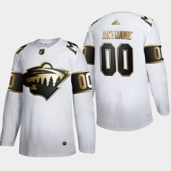 Minnesota Wild Custom Adidas 2019-20 Authentic Golden Edition White NHL Jersey