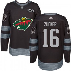 Minnesota Wild Jason Zucker 16 1917-2017 100th Anniversary Adidas Black NHL Jersey Authentic