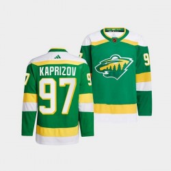 Minnesota Wild Kirill Kaprizov 97 Adidas 2022-2023 Reverse Retro Green NHL Jersey Authentic