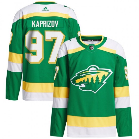 Minnesota Wild Kirill Kaprizov 97 Adidas 2023-2024 Alternate Green NHL Jersey Authentic