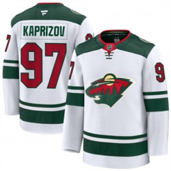 Minnesota Wild Kirill Kaprizov 97 Fanatics 2024-2025 Away White NHL Jersey Authentic