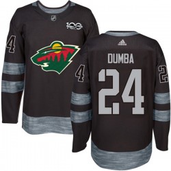 Minnesota Wild Matt Dumba 24 1917-2017 100th Anniversary Adidas Black NHL Jersey Authentic