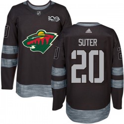 Minnesota Wild Ryan Suter 20 1917-2017 100th Anniversary Adidas Black NHL Jersey Authentic