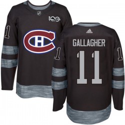 Montreal Canadiens Brendan Gallagher 11 1917-2017 100th Anniversary Adidas Black NHL Jersey Authentic