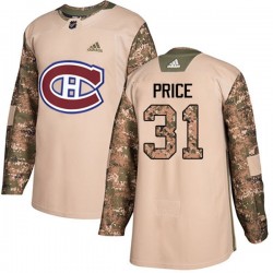 Montreal Canadiens Carey Price 31 2017-18 Adidas Camo Veterans Day Practice NHL Jersey Authentic