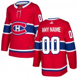 Montreal Canadiens Custom 2017-18 Adidas Red NHL Jersey Authentic