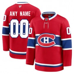 Montreal Canadiens Custom Fanatics 2024-2025 Home Red NHL Jersey Authentic