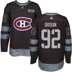 Montreal Canadiens Jonathan Drouin 92 1917-2017 100th Anniversary Adidas Black NHL Jersey Authentic
