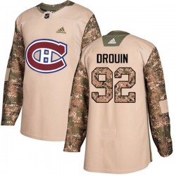 Montreal Canadiens Jonathan Drouin 92 2017-18 Adidas Camo Veterans Day Practice NHL Jersey Authentic