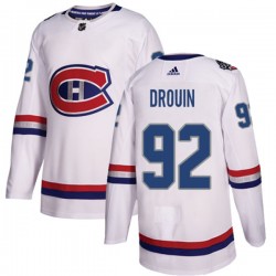 Montreal Canadiens Jonathan Drouin 92 2017-18 Adidas White 2017 100 Classic NHL Jersey Authentic