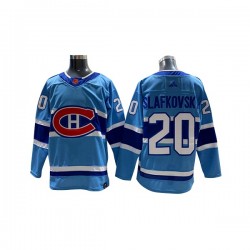 Montreal Canadiens Juraj Slafkovsky 20 Adidas 2022-2023 Reverse Retro Blue NHL Jersey Authentic