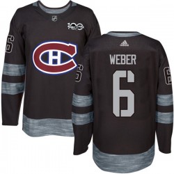 Montreal Canadiens Shea Weber 6 1917-2017 100th Anniversary Adidas Black NHL Jersey Authentic