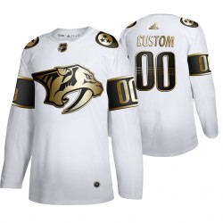 Nashville Predators Custom Adidas 2019-20 Authentic Golden Edition White NHL Jersey
