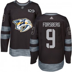 Nashville Predators Filip Forsberg 9 1917-2017 100th Anniversary Adidas Black NHL Jersey Authentic