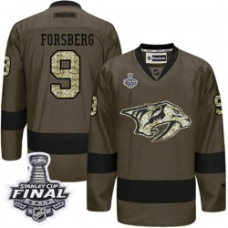 Nashville Predators Filip Forsberg 9 2017-18 Adidas Camo Green 2017 Stanley Cup Final NHL Jersey Authentic
