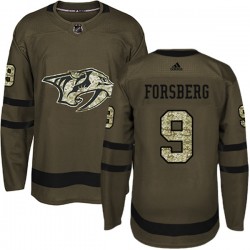 Nashville Predators Filip Forsberg 9 2017-18 Adidas Camo GreenNHL Jersey Authentic
