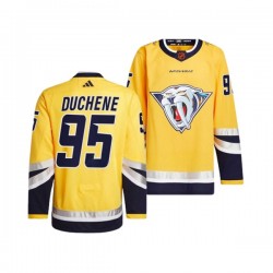 Nashville Predators Matt Duchene 59 Adidas 2022-2023 Reverse Retro Yellow NHL Jersey Authentic