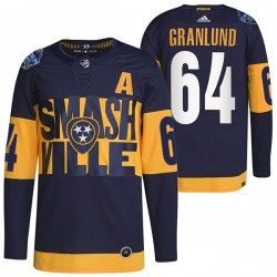 Nashville Predators Mikael Granlund 64 Adidas 2022 Stadium Series NHL Jersey Authentic