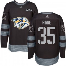 Nashville Predators Pekka Rinne 35 1917-2017 100th Anniversary Adidas Black NHL Jersey Authentic