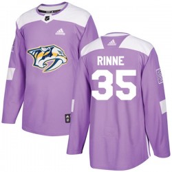 Nashville Predators Pekka Rinne 35 2017-18 Adidas Purple Fights Cancer Practice NHL Jersey Authentic