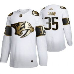 Nashville Predators Pekka Rinne 35 Adidas 2019-20 Authentic Golden Edition White NHL Jersey