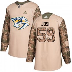 Nashville Predators Roman Josi 59 2017-18 Adidas Camo Veterans Day Practice NHL Jersey Authentic