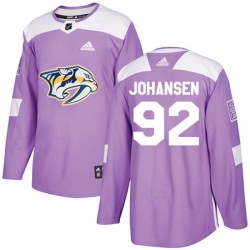 Nashville Predators Ryan Johansen 92 2017-18 Adidas Purple Fights Cancer Practice NHL Jersey Authentic